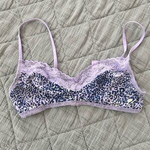 Savage X Fenty Lavender Leopard Lace Bralette